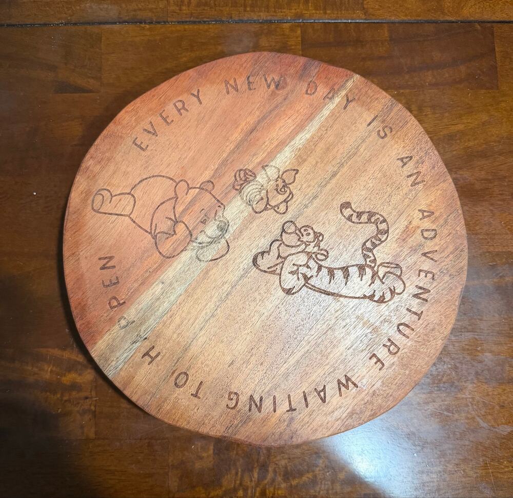 Disney Winnie the Pooh and Friends Wooden Lazy Susan Serving Board